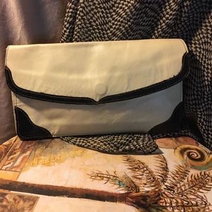 Lawrence Bentley Leather/Snakeskin Clutch